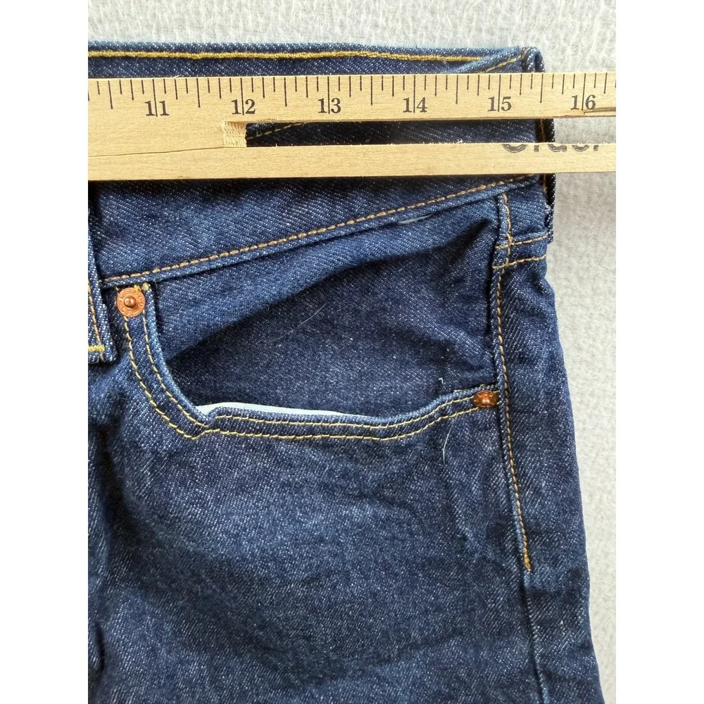 Levis 501 Original Fit Mens Dark Wash Indigo Button Fly Jeans W34 L30 00501-0000